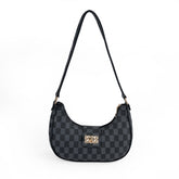 Chelsea Checkered Black Shoulder Bag